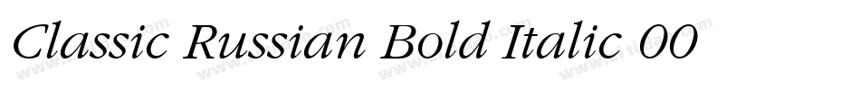 Classic Russian Bold Italic 001.001字体转换